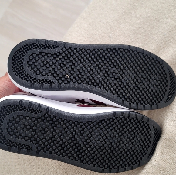 Converse Rival Mid White Deep Burgundy Star Chevron Retro Court 7.5 Unisex - Picture 7 of 16